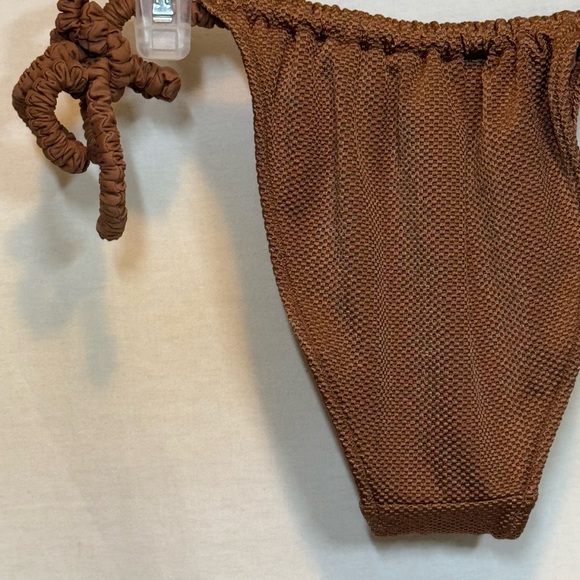 AA-549 Aerie NWT Cheekiest Side Tie Brown Summer Swim Bikini Bottoms Size S - Picture 5 of 12
